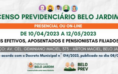 BELOJARDIMPREV realiza Censo Previdenciário do ano de 2023